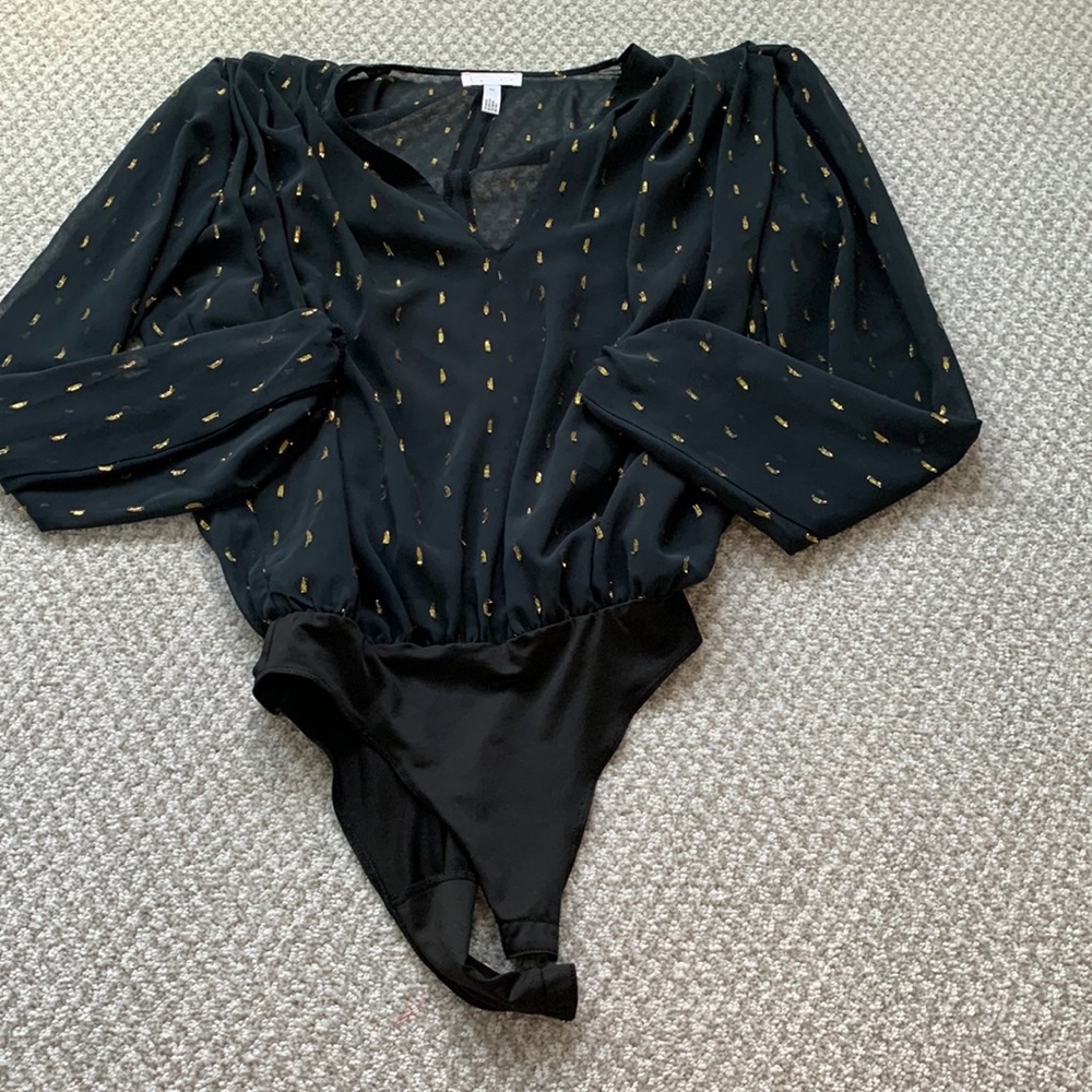 Leith Dark Navy Blue with Gold Bodysuit — SIZE XS!